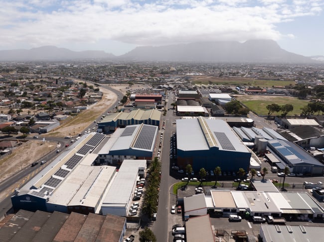 Aerial few of Southen Wind Shipyard in Cape Town Aerial few of Southen Wind Shipyard in Cape Town