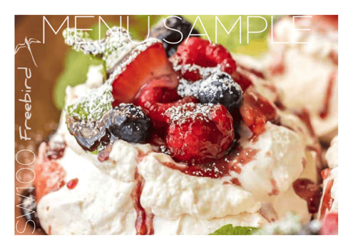 SW100 Freebird | Menu sample